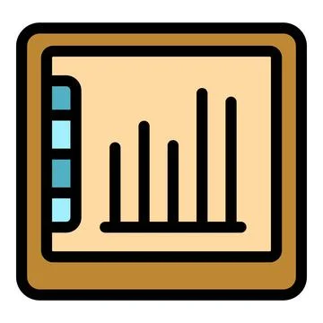 Tablet showing growing bar graph and data analysis checklist Stock Illustration