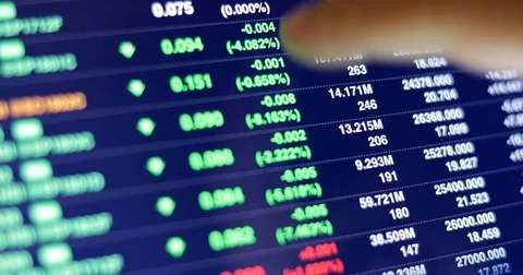 Tablet showing stock market data Stock Footage 79529006