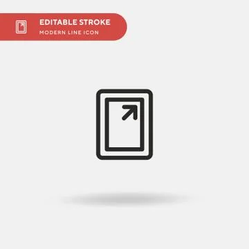 Tablet Simple vector icon. Illustration symbol design template for web mobile Illustrazione stock