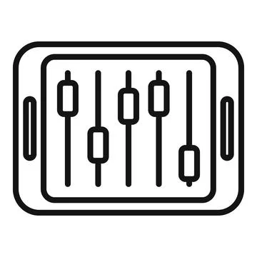 Tablet smart consumption icon outline vector. Digital home Stock Illustration