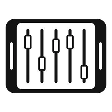 Tablet smart consumption icon simple vector. Digital home Stock Illustration