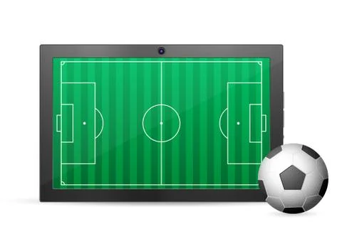 Tablet soccer Stock Illustration