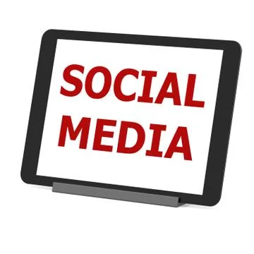 Tablet social media Illustrazione stock