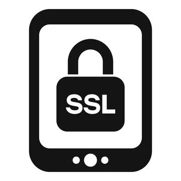 Tablet SSL certificate icon simple vector. Secure website Ilustración de archivo