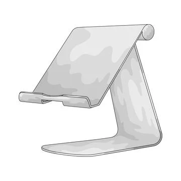Tablet stand illustration Stock Illustration
