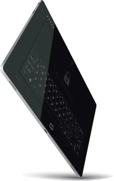 Tablet Standing on One Corner Stock Illustration