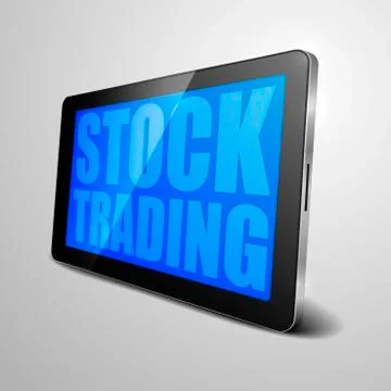 Tablet Stock Trading Stock Illustration