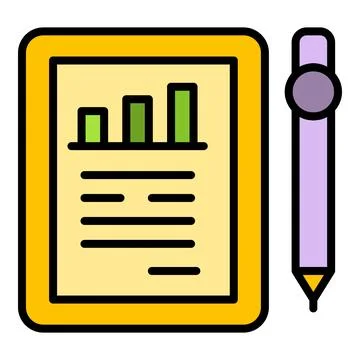 Tablet strategy icon vector flat Stock Illustration