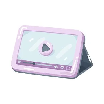 Tablet streaming Stock Illustration