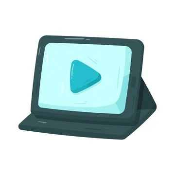 Tablet streaming Stock Illustration