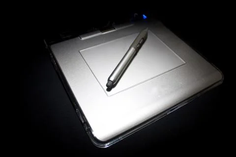 Tablet with stylus Stock Photos