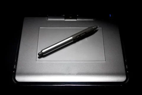 Tablet with stylus Stock Photos