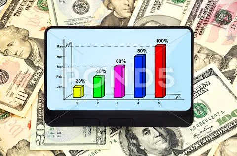 Tablet with success symbol Stock Photos