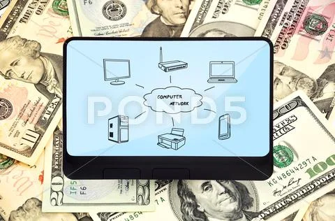 Tablet with success symbol Stock Photos