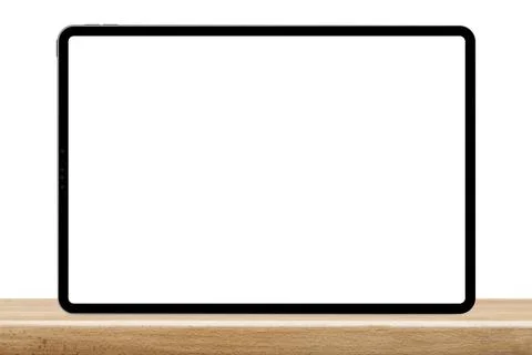 Tablet is on the table Stock Photos