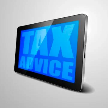 Tablet Tax Advice Stock Illustration