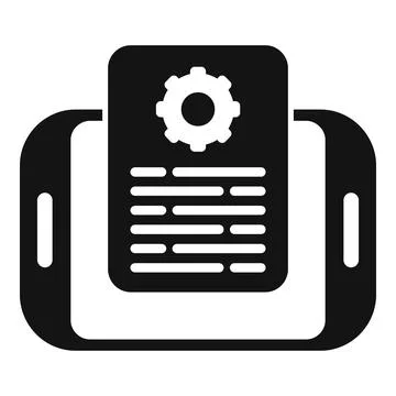 Tablet technical document icon simple vector. Data support イラスト素材