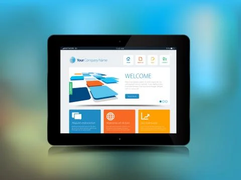 Tablet technology background Stock Illustration