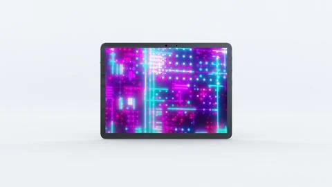 Tablet with technology screen Stock-Illustration