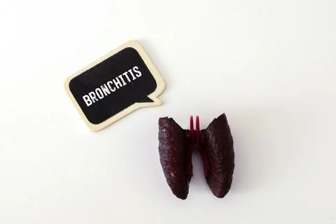 Tablet with the text Bronchitis on the display Stock Photos
