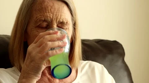 Tablet time for Old age Pensioner Stock Footage 247137246