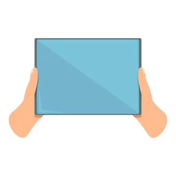Tablet touch icon cartoon vector. Screen hand Stock Illustration