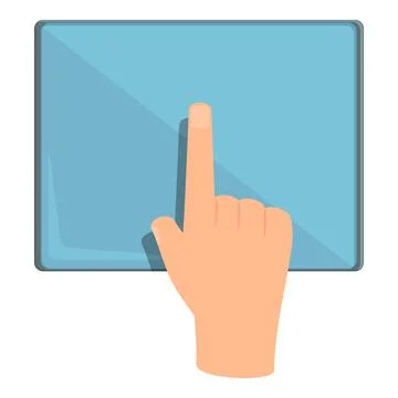 Tablet touch icon cartoon vector. Tablet screen Stock Illustration