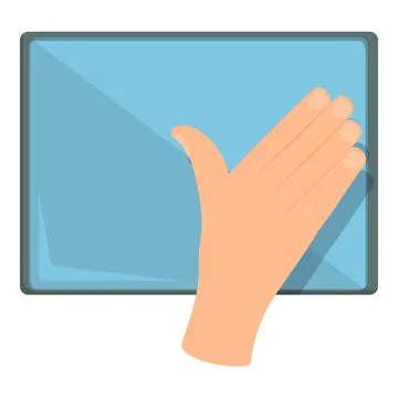 Tablet touch icon cartoon vector. Screen mobile Stock Illustration