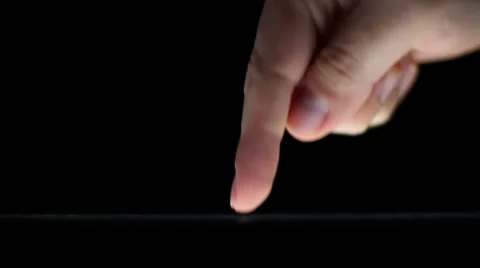 Tablet Touchscreen Detail Closeup Stock Footage