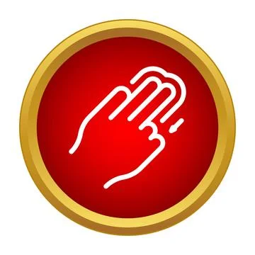 Tablet two finger scrolling down gesture icon Stock Illustration