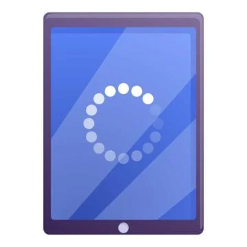 Tablet update icon, cartoon style Stock Illustration