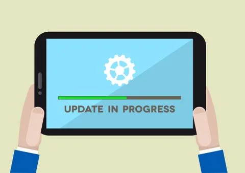 Tablet update 스톡 일러스트