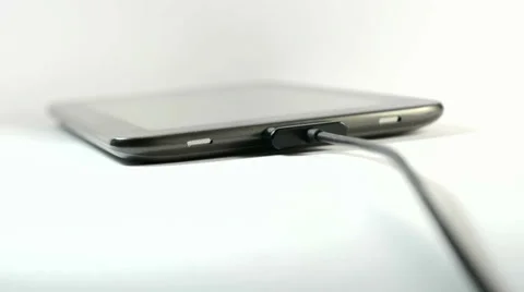 Tablet with USB cable Stock Footage 29664410