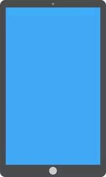 Tablet vector. Front view design. 스톡 일러스트