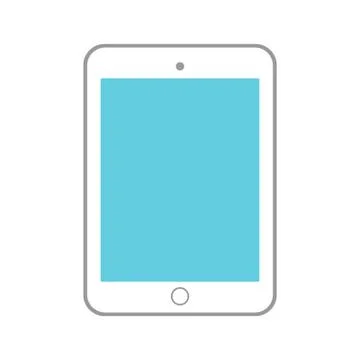 Tablet vector icon isolated on white background. Tablet icon for infographic Illustrazione stock