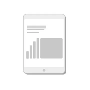 Tablet vector icon isolated on white background. Tablet icon for infographic Illustrazione stock