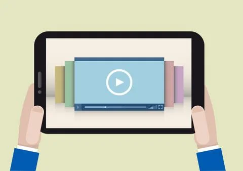 Tablet videoplayer Stock Illustration