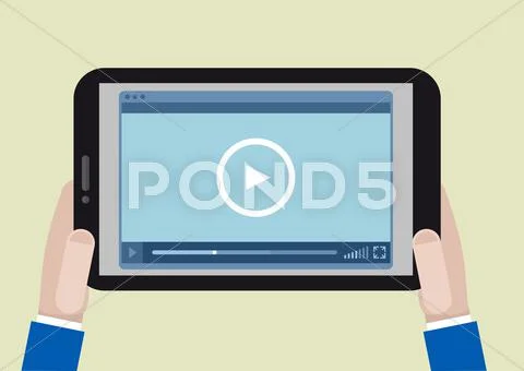 Tablet videoplayer Иллюстрация