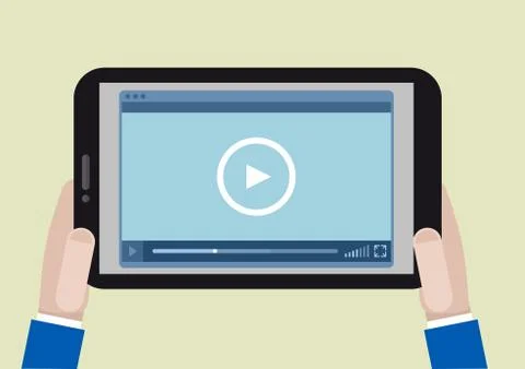 Tablet videoplayer Stock Illustration