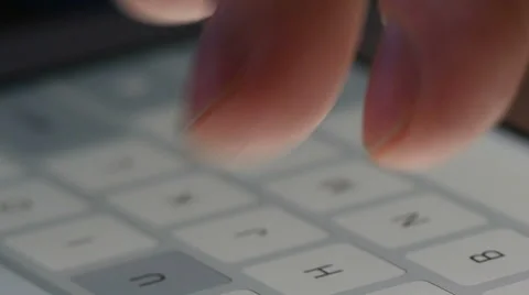 Tablet virtual keyboard, tracking Stock Footage 45161088
