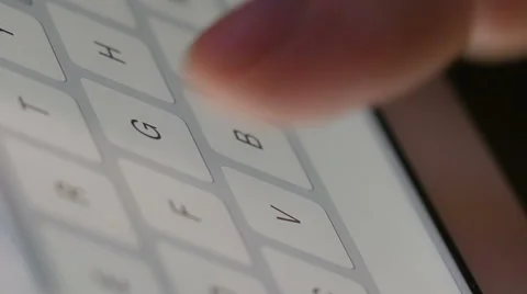 Tablet virtual keyboard, zoom out rotation Stock Footage 45161856