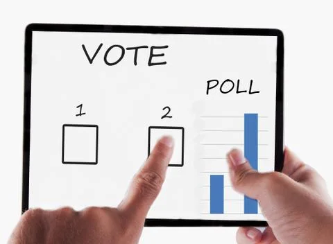 Tablet for vote Foto stock