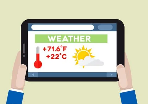 Tablet weather Stock Illustration