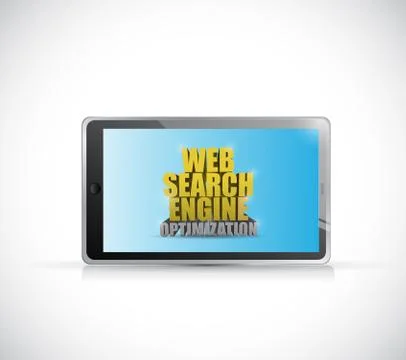 Tablet web search engine optimization sign イラスト素材