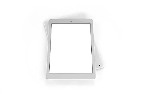 Tablet On White Background Stock Illustration
