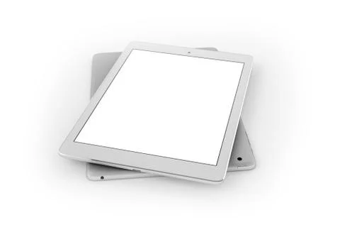 Tablet On White Background 스톡 일러스트