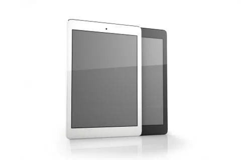 Tablet On White Background Stock Illustration
