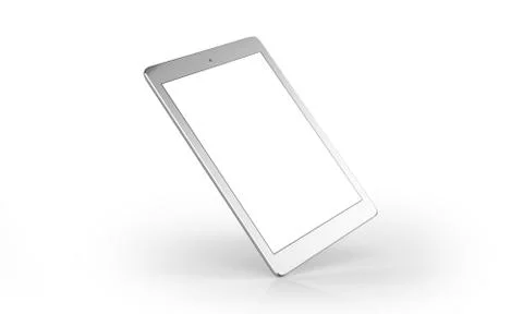 Tablet On White Background Stock Illustration