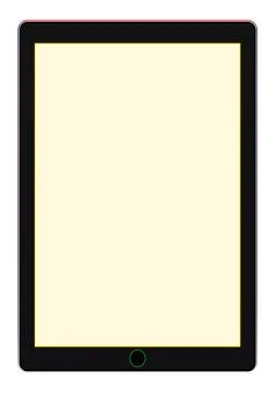 Tablet on white background Stock Illustration