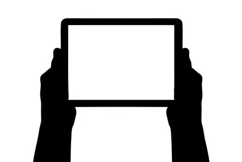 Tablet on the white backgrounds Stock Illustration